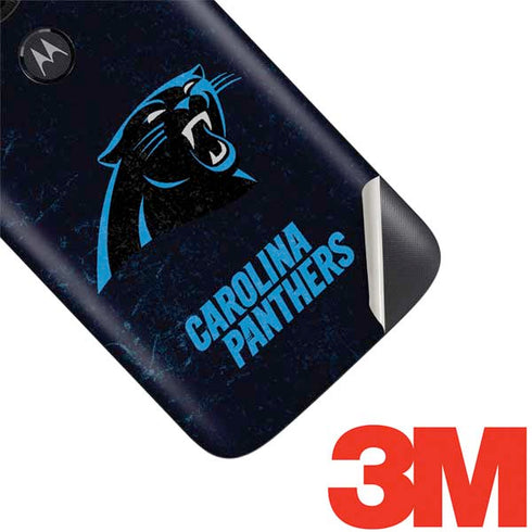 NFL Carolina Panthers Distressed Moto E5 Play Skin